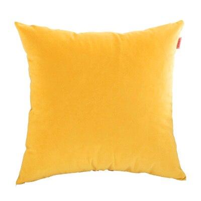 Coussin Velours Jaune Safran