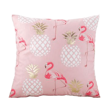 Coussin Velours Rose Poudre