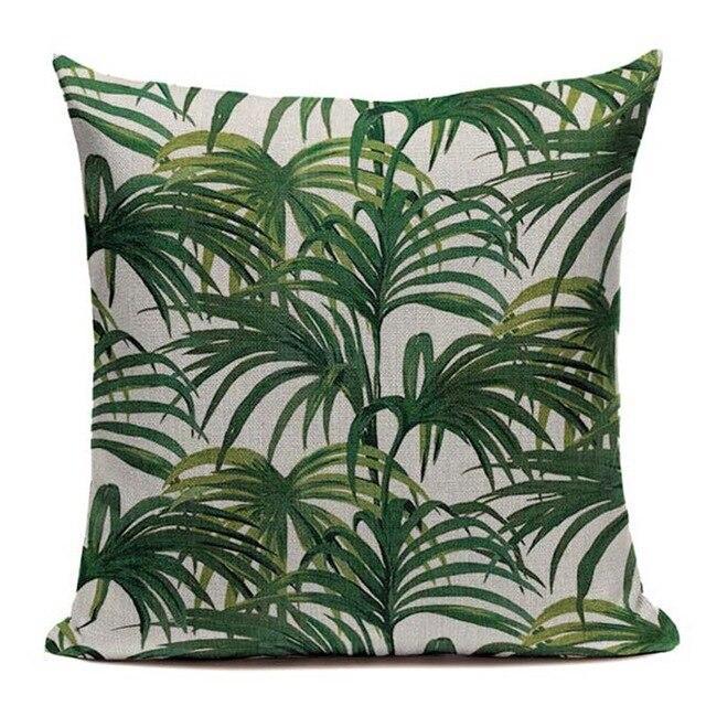 Coussin Vert Exotique