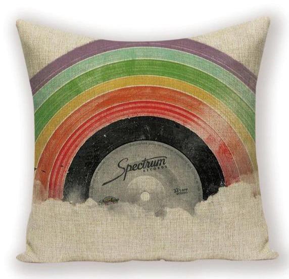Coussin Vintage Arc en Ciel