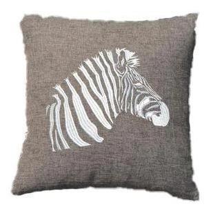 Coussin Zèbre Marron