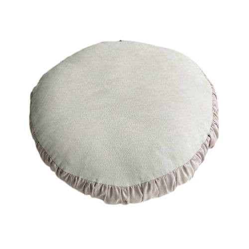 Coussin Rond Gris Clair