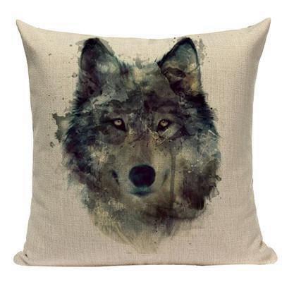 Housse Coussin Loup