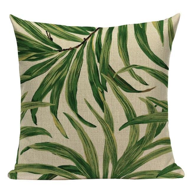 Housse Coussin Motif Tropical