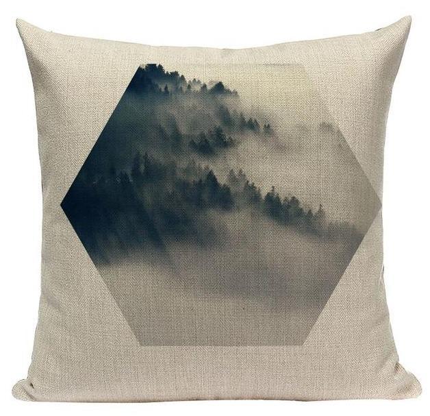 Housse De Coussin Déco Montagne