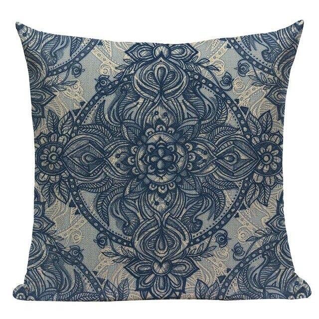 Housse De Coussin Imprimé Indien