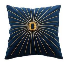 Housse De Coussin Velours Bleu Nuit