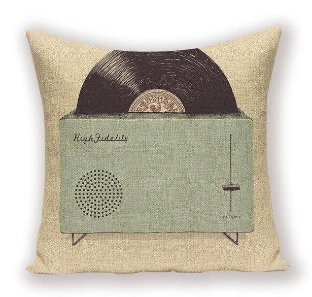 Smooffly Housse De Coussin Romantique En Lin Imprimé Double Face Pour