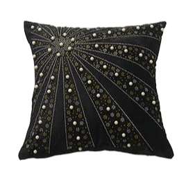 Taie d'Oreiller Velours Noir